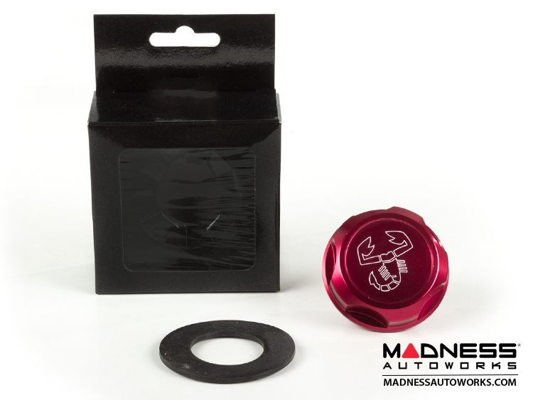 Jeep Renegade Oil Cap - 1.4L Engine - Competizione - Red Anodized Billet- w/ Scorpion Logo